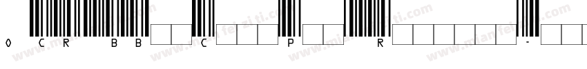 OCR BBarCodePro Regular字体转换